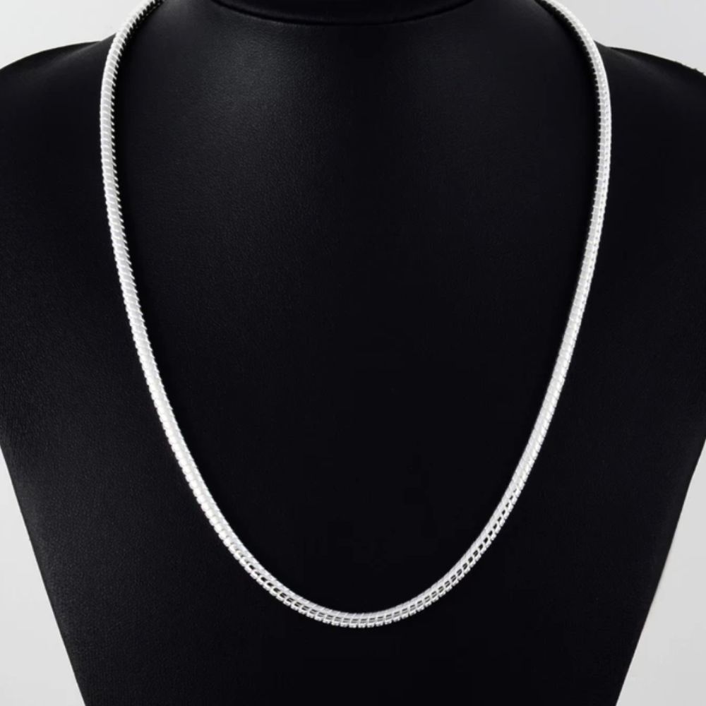 Men's 925 Sterling Silver 3MM Snake Chain Lobster Clasp Necklace 16 18 20 22 24" - Picture 8 of 14